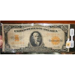 1922 $10 Gold Certificate $10 Gold Coin Rare