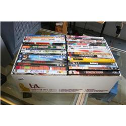 BOX LOT OF 36 DVD'S