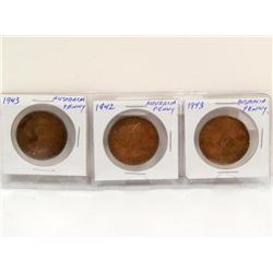 3 Rare Australian Pennies (Times the Money)