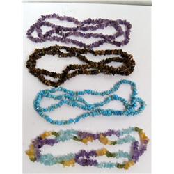 AAA Amethyst, Tiger Eye, Citrine Turquoise Strands