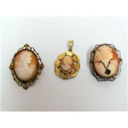 Vintage Cameo Brooch & Pendant Hand Made