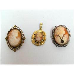 Vintage Cameo Brooch & Pendant Hand Made