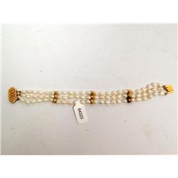 14K Gold & Pearls Bracelet