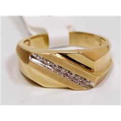 14K Gold Mens Diamonds Ring