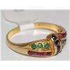 Image 1 : AAA Burmese Ruby, Emerald & Sapphire Ladies Ring