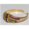 Image 2 : AAA Burmese Ruby, Emerald & Sapphire Ladies Ring