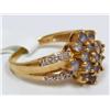Image 2 : AAA Tanzanite & Diamonds Cluster Ladies Ring