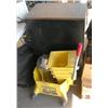 Image 1 : Lot of a Metal Cabinet and Mop Bucket
