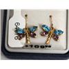 Image 1 : 10K Gold Dragonfly Drop Earrings