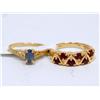 Image 1 : AAA Burmese Ruby & Blue Topaz Ladies Ring