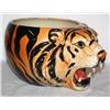 Image 1 : Hand Painted Fitz & Floyd Tiger Planter Pot