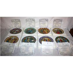 Set of 8 Wedgewood King Aurthor Plates w/ COAs