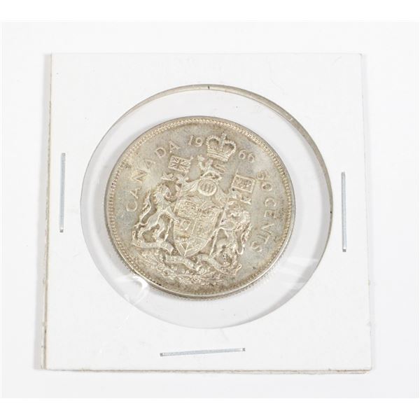 #25 1966 Fifty Cents Canada Silver Coin