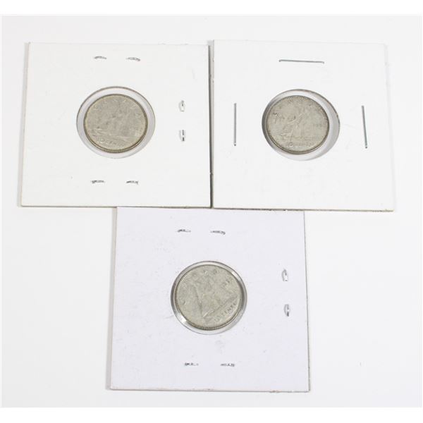 #39 1968 10 Cents Dime Canada Silver Coin Lot