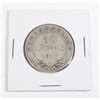 Image 1 : #54 WW1 1917 50 Cents Newfoundland Silver Coin