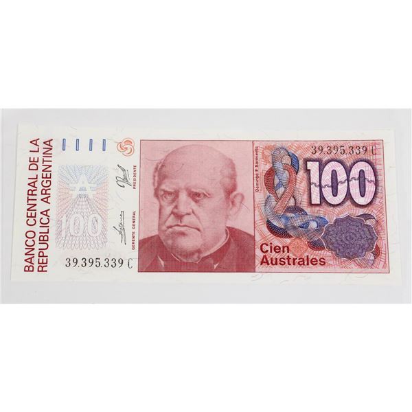 #83 1985 Argentina 100 Australes Bill Banknote