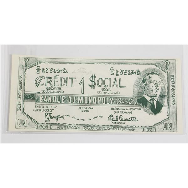 #90 Political Note 1999 Canada Danque Du Monopoly