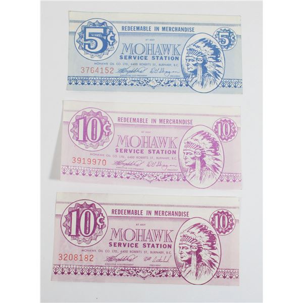 #94 1960's Mohawk Service Station Paper Money