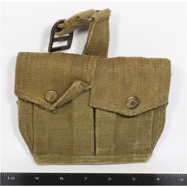 #110 1900's Military Khaki ammo pouch attachment
