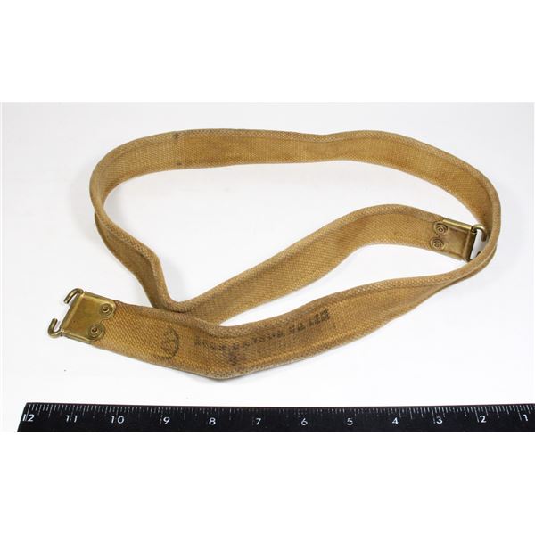 #113 WW2 Canadian Enfield Rifle Sling Khaki C->
