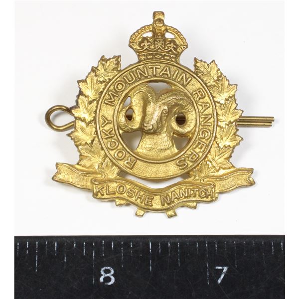#148 WW2 Rocky Mountain Rangers Cap Badge