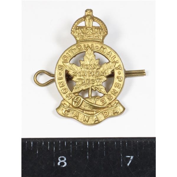 #150 WW2 Royal Montreal Regiment Cap Badge