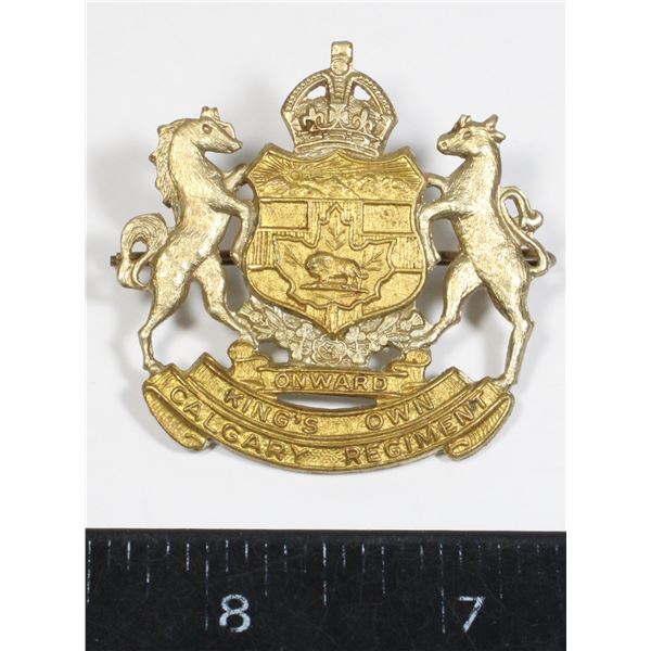 #152 1952 King's Own Calgary Regiment Cap Badge