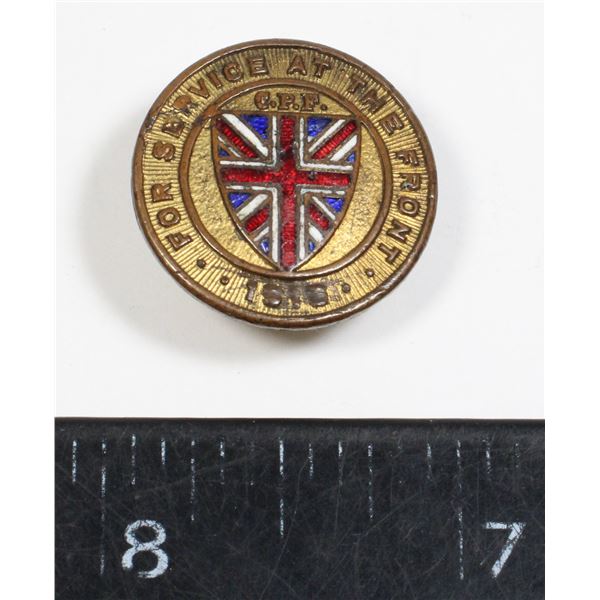 #166 WW1 Pin CEF Canadian Service At The Front