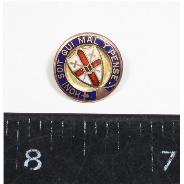 #169 Antique Gold Pin Order of the Garter