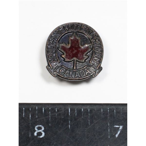 #170 WW2 Applicant for Enlistment Canada Pin