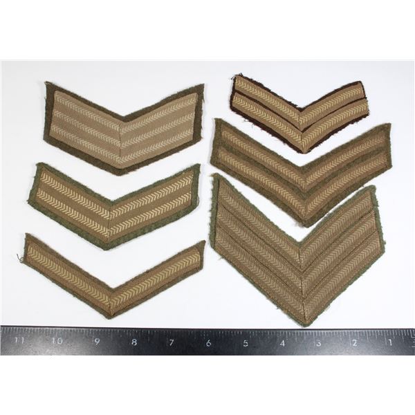 #195 WW2 Canadian Lot of 6 Chevrons inc CWAC