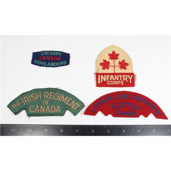 #201 Canadian Cloth Insignia lot Infantry Corps
