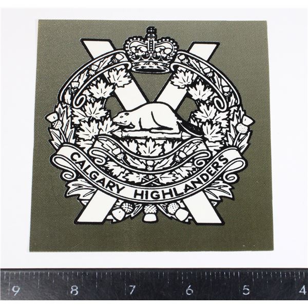 #213 Calgary Highlanders Plastic  cut sign