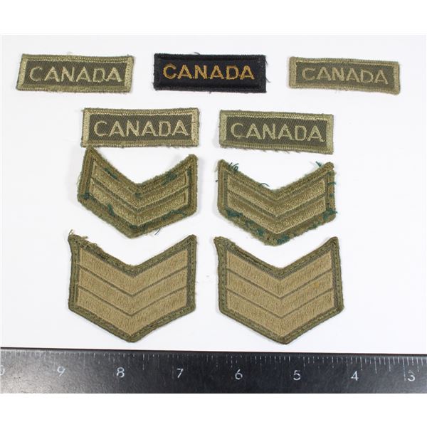 #214 Canadian Shoulder Titles + Chevron Insignia