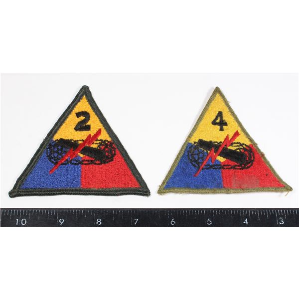 #217 Lot of 2 United States Army Armoured Patches