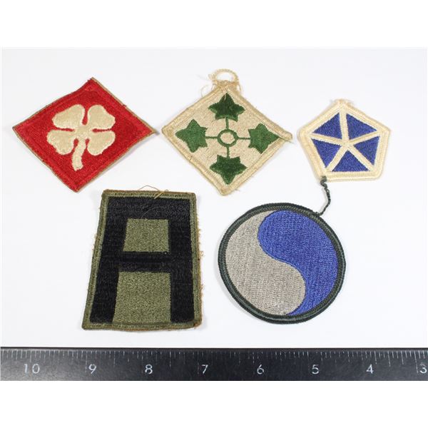 #224 Lot of 5 United States Army Military Insignia