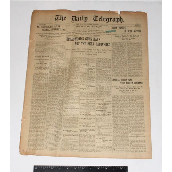 #240 Boer War Newspaper April 4th 1900 Telegraph