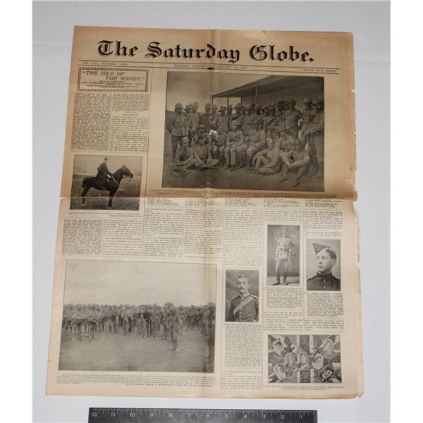 #241 Boer War Newspaper Saturday Globe Feb 1900