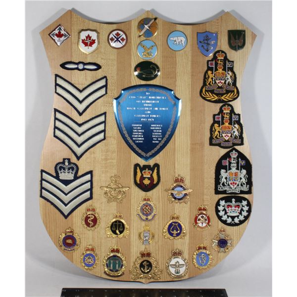 #260 WW2 1943 to 1979 RCAF Plaque named Insignia