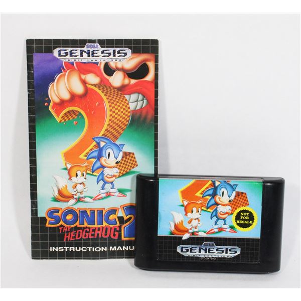 #314  Sega Genesis Sonic The Hedgehog 2 w/ manual