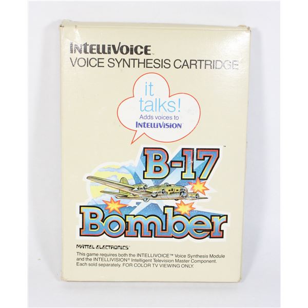 #320 Intellivision Game B-17 Bomber CIB  Complete