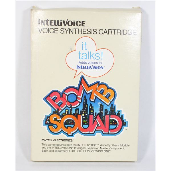 #323 Intellivision Game Tron Bomb Squad CIB