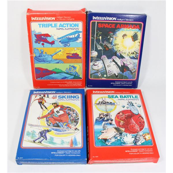 #329 Intellivision Lot 4 CIB Games Triple Action