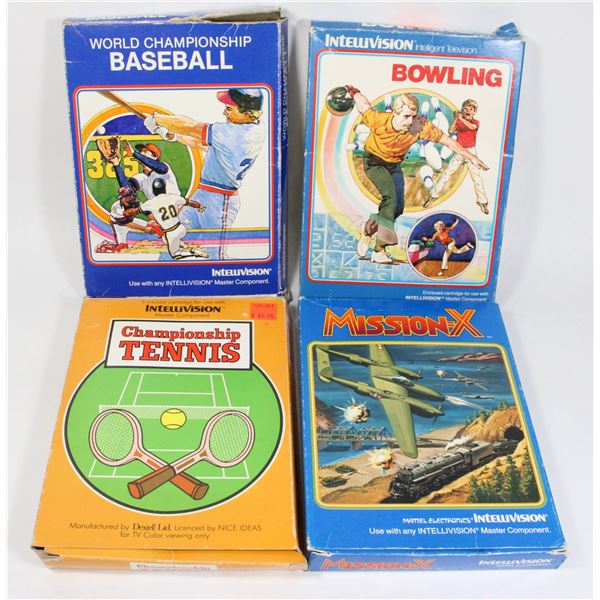 #330 Intellivision Lot of 4 CIB Games Mission X