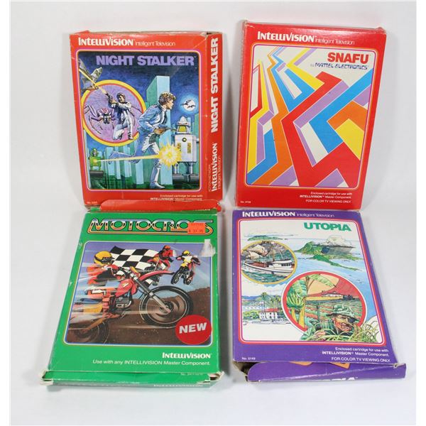 #331  Intellivision Lot of 4 CIB Games  Utopia