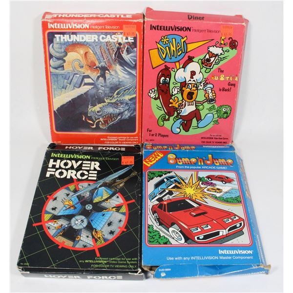 #336   Intellviision Boxed Game Lot of 4 Diner