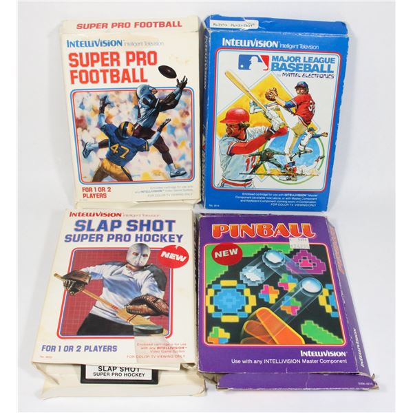 #337 Intellviision Boxed Game Lot of 4 Slap Shot