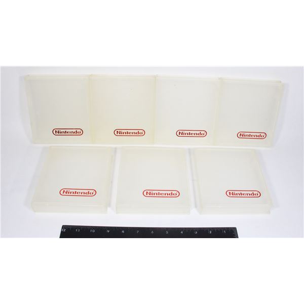 #339 Lot of 7 Clear Nintendo NES Game Box Cases