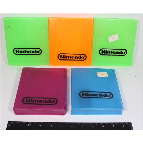 #340 Lot of 5 Colour Nintendo NES Game Box Cases