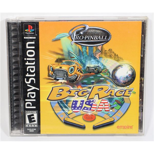 #371 Playstation 1 Game  Pro Pinball Big Race USA